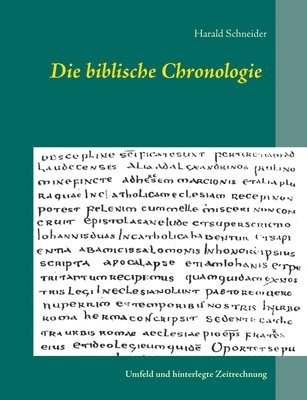 bokomslag Die biblische Chronologie