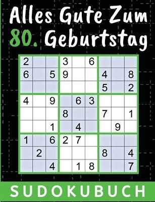 80 Geburtstag Geschenk Alles Gute zum 80. Geburtstag - Sudoku
