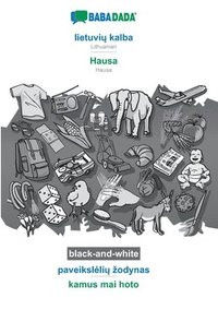 bokomslag BABADADA black-and-white, lietuvi&#371; kalba - Hausa, paveiksleli&#371; zodynas - kamus mai hoto