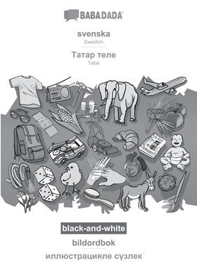 bokomslag svenska - Tatar (cyrillic characters) (in cyrillic script), bildordbok, BW