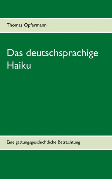 bokomslag deutschsprachige Haiku