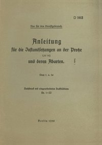 bokomslag D 162 Anleitung für die Instandsetzungen an der Protze