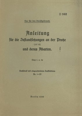 D 162 Anleitung fr die Instandsetzungen an der Protze 1