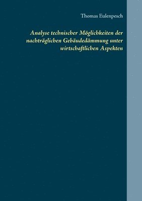 Thomas Eulenpesch - Analyse technischer Möglichkeiten der nachträglichen Gebäudedämmung unter wirtschaftlichen Aspekten, Häftad