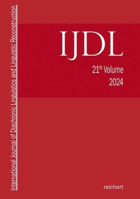 bokomslag International Journal of Diachronic Linguistics and Linguistic Reconstruction