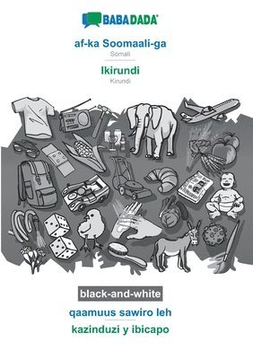 bokomslag af-ka Soomaali-ga - Ikirundi, qaamuus sawiro leh, BW