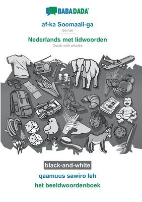 BABADADA black-and-white, af-ka Soomaali-ga - Nederlands met lidwoorden, qaamuus sawiro leh - het beeldwoordenboek 1