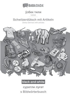 bokomslag Uzbek (in cyrillic script) - Schwiizerdütsch mit Artikeln, visual dictionary, BW