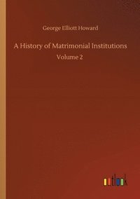 bokomslag History of Matrimonial Institutions