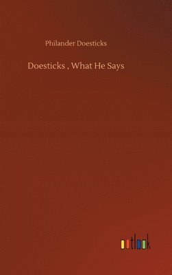 bokomslag Doesticks, What He Says