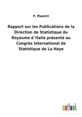 bokomslag Rapport sur les Publications de la Direction de Statistique du Royaume dItalie prsent au Congrs International de Statistique de La Haye