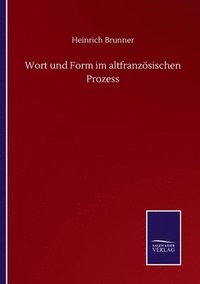 bokomslag Wort und Form im altfranzsischen Prozess