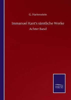 bokomslag Immanuel Kant's smtliche Werke