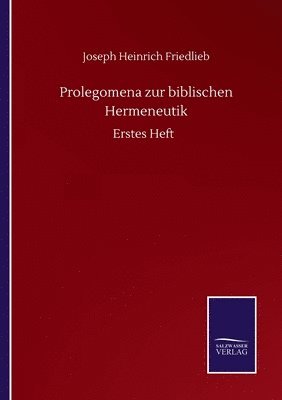 bokomslag Prolegomena zur biblischen Hermeneutik