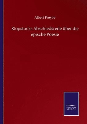 bokomslag Klopstocks Abschiedsrede ber die epische Poesie