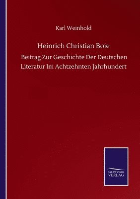 bokomslag Heinrich Christian Boie