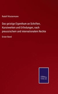 bokomslag Das geistige Eigenthum an Schriften, Kunstwerken und Erfindungen, nach preussischem und internationalem Rechte