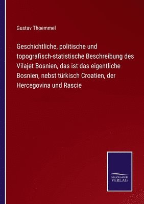 bokomslag Geschichtliche, politische und topografisch-statistische Beschreibung des Vilajet Bosnien, das ist das eigentliche Bosnien, nebst trkisch Croatien, der Hercegovina und Rascie