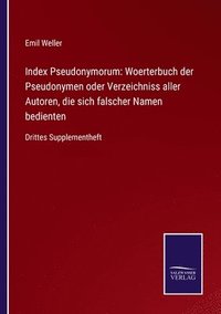 bokomslag Index Pseudonymorum