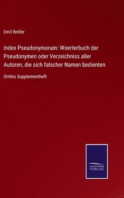 bokomslag Index Pseudonymorum