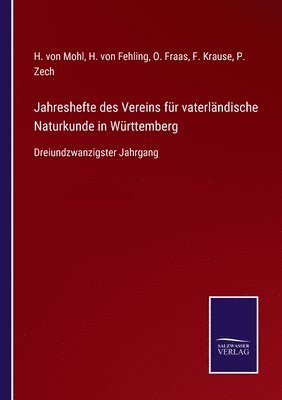 Jahreshefte des Vereins für vaterländische Naturkunde in Württemberg