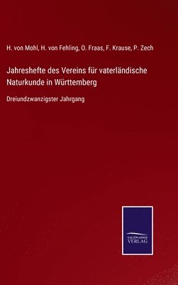 Jahreshefte des Vereins fr vaterlndische Naturkunde in Wrttemberg 1