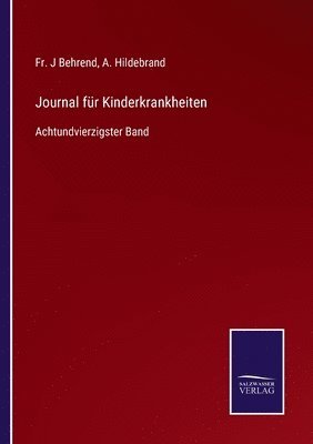 bokomslag Journal fr Kinderkrankheiten