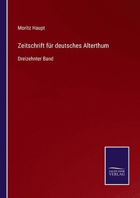 bokomslag Zeitschrift fr deutsches Alterthum