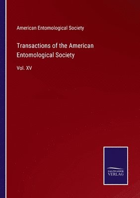 bokomslag Transactions of the American Entomological Society