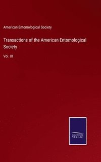 bokomslag Transactions of the American Entomological Society