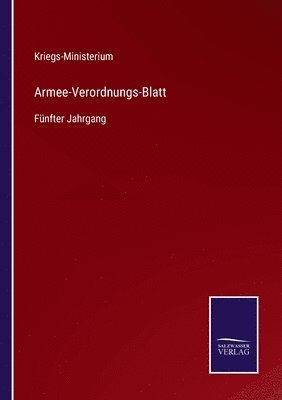 bokomslag Armee-Verordnungs-Blatt