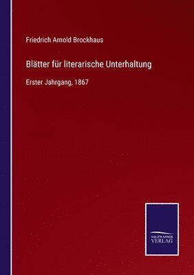 bokomslag Blätter für literarische Unterhaltung