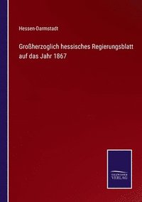 bokomslag Grossherzoglich hessisches Regierungsblatt auf das Jahr 1867