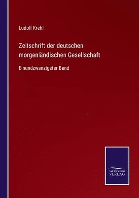 bokomslag Zeitschrift der deutschen morgenlndischen Gesellschaft
