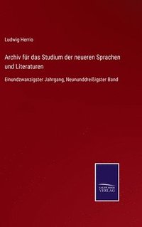 bokomslag Archiv fr das Studium der neueren Sprachen und Literaturen