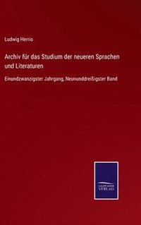 bokomslag Archiv für das Studium der neueren Sprachen und Literaturen