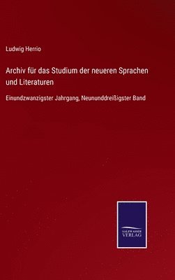 bokomslag Archiv für das Studium der neueren Sprachen und Literaturen