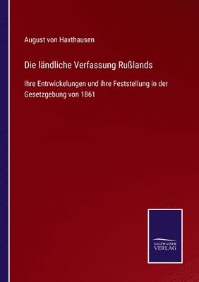 bokomslag Die landliche Verfassung Russlands