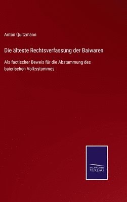 bokomslag Die lteste Rechtsverfassung der Baiwaren