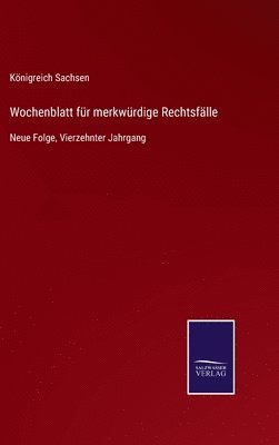 bokomslag Wochenblatt fr merkwrdige Rechtsflle