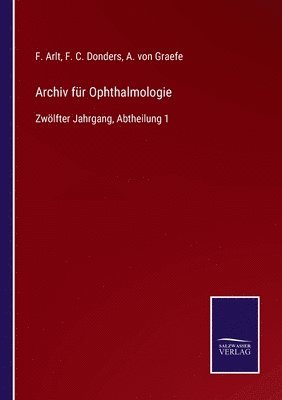 bokomslag Archiv fr Ophthalmologie