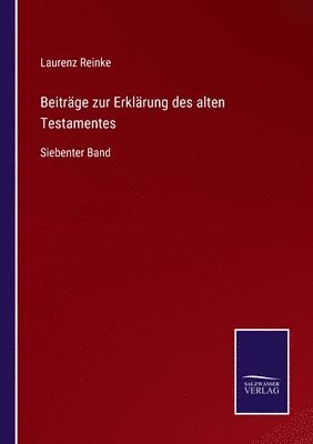 bokomslag Beitrge zur Erklrung des alten Testamentes