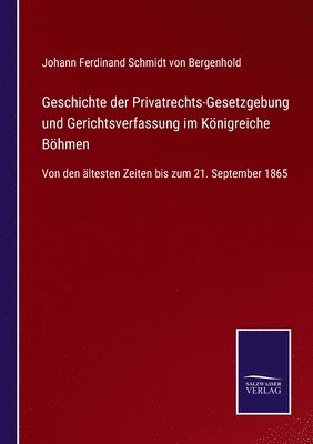 bokomslag Geschichte der Privatrechts-Gesetzgebung und Gerichtsverfassung im Knigreiche Bhmen