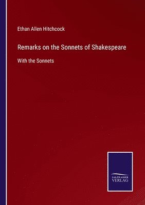 bokomslag Remarks on the Sonnets of Shakespeare