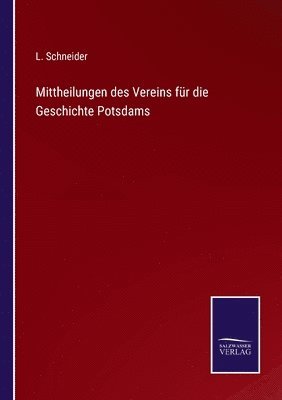 bokomslag Mittheilungen des Vereins fr die Geschichte Potsdams