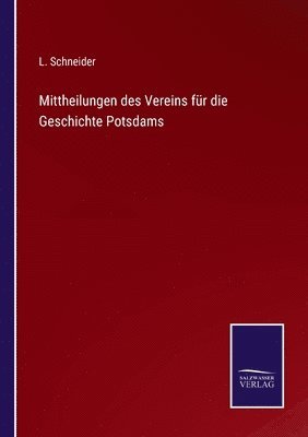 bokomslag Mittheilungen des Vereins für die Geschichte Potsdams