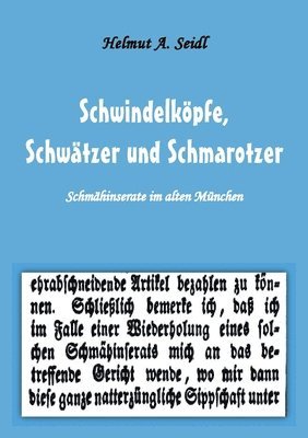 bokomslag Schwindelkpfe, Schwtzer und Schmarotzer