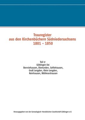 bokomslag Trauregister aus Kirchenbuchern Sudniedersachsens 1801 - 1850