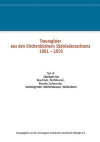 bokomslag Trauregister aus den Kirchenbchern Sdniedersachsens 1801 - 1850