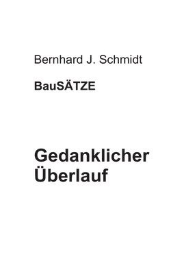 Bernhard J Schmidt - Gedanklicher Überlauf, Häftad. Tillgänglighet: Lägg i varukorg